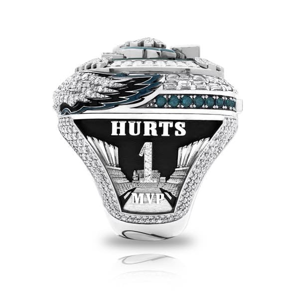 Philadelphia Eagles Super Bowl LIX Rings #1 Hurts MVP Edition with Wings Pop Out (ONLINE ORDER ONLY)