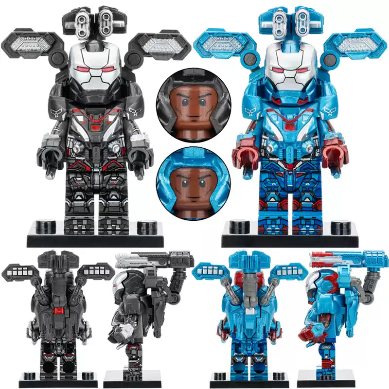 Iron Patriot & War Machine Set of 2 Lego Minifigures Custom Toys (ONLINE ORDER ONLY)