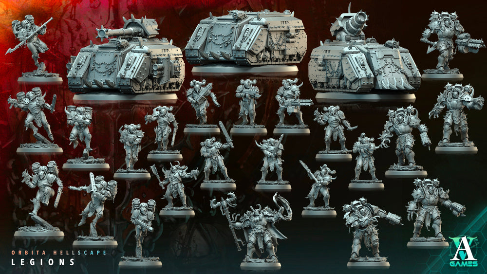 3D Printed Archvillain Games Hellscape Sarcophagus Orbita Hellscape - Legions 28 32mm D&D (Online Only)