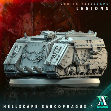 3D Printed Archvillain Games Hellscape Sarcophagus Orbita Hellscape - Legions 28 32mm D&D (Online Only)