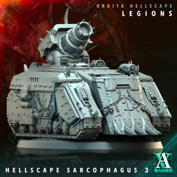 3D Printed Archvillain Games Hellscape Sarcophagus Orbita Hellscape - Legions 28 32mm D&D (Online Only)