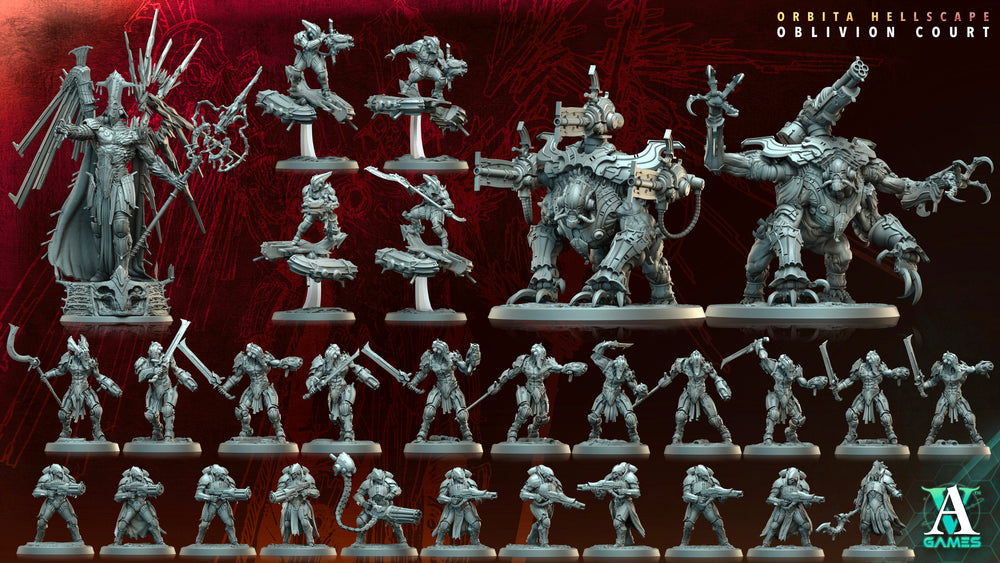 3D Printed Archvillain Games The Black Archon Orbita Hellscape Oblivion Court 28 32mm D&D (Online Only)