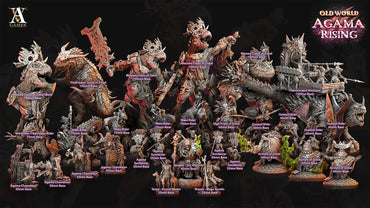 3D Printed Archvillain Games Old World Agama Rising - High Priest of Ziskal 28mm 32mm D&D (Online Only)