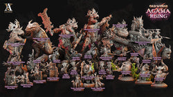 3D Printed Archvillain Games Old World Agama Rising - Titanoceratus Warband 28mm 32mm D&D (Online Only)