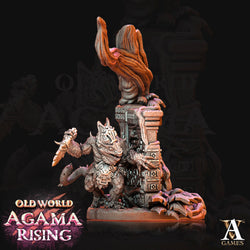 3D Printed Archvillain Games Agama Chameleons Old World Agama Rising 28 32mm D&D (Online Only)