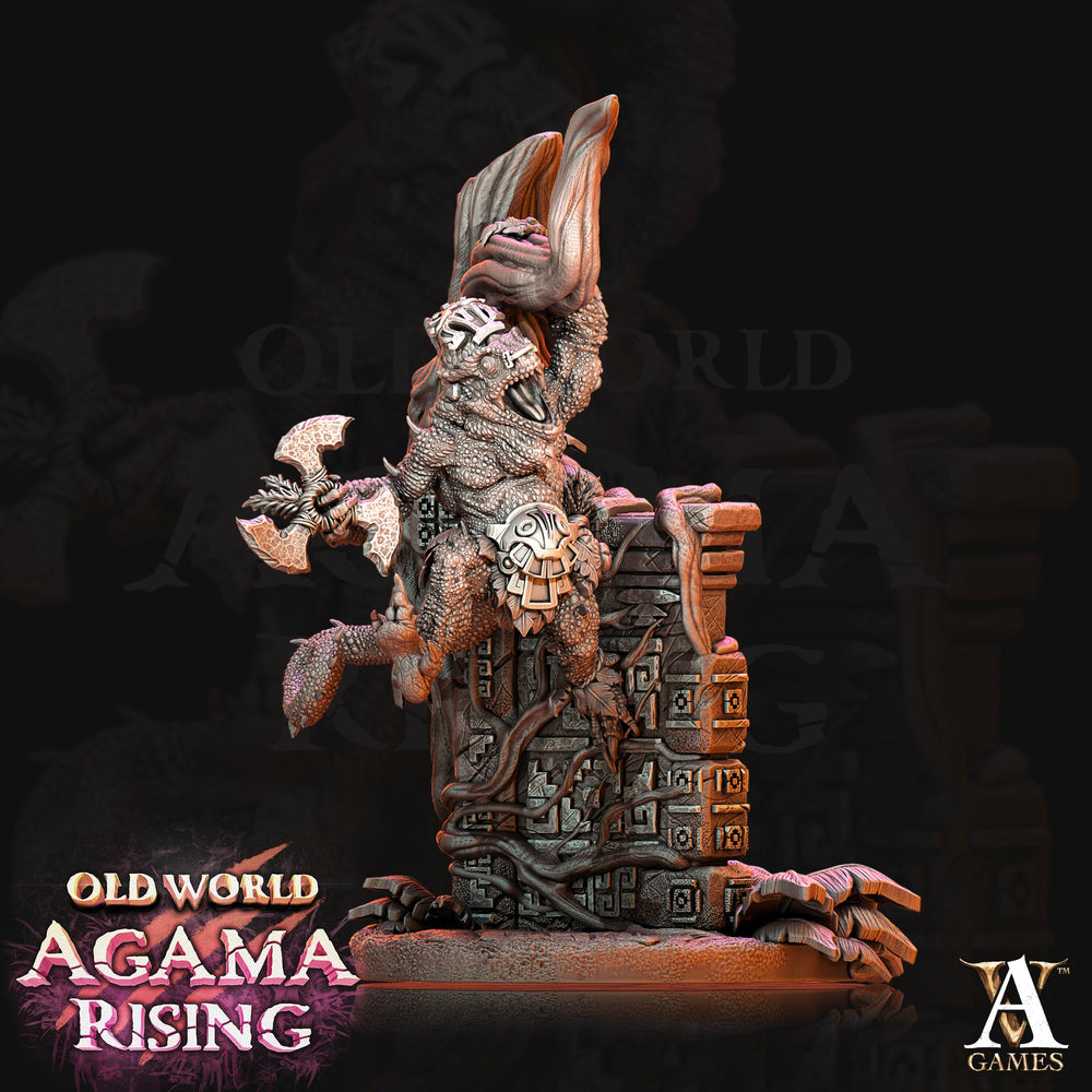 3D Printed Archvillain Games Agama Chameleons Old World Agama Rising 28 32mm D&D (Online Only)