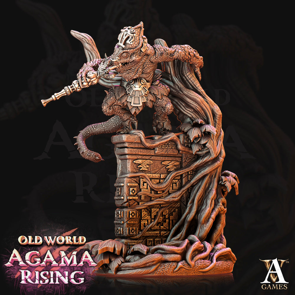 3D Printed Archvillain Games Agama Chameleons Old World Agama Rising 28 32mm D&D (Online Only)