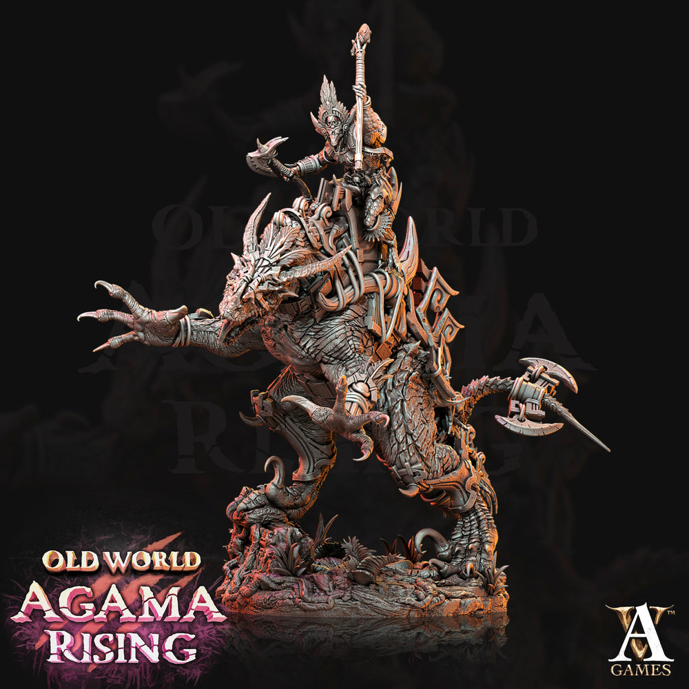 3D Printed Archvillain Games Old World Agama Rising - Mankutter Fleshripper Rider 28mm 32mm D&D (Online Only)