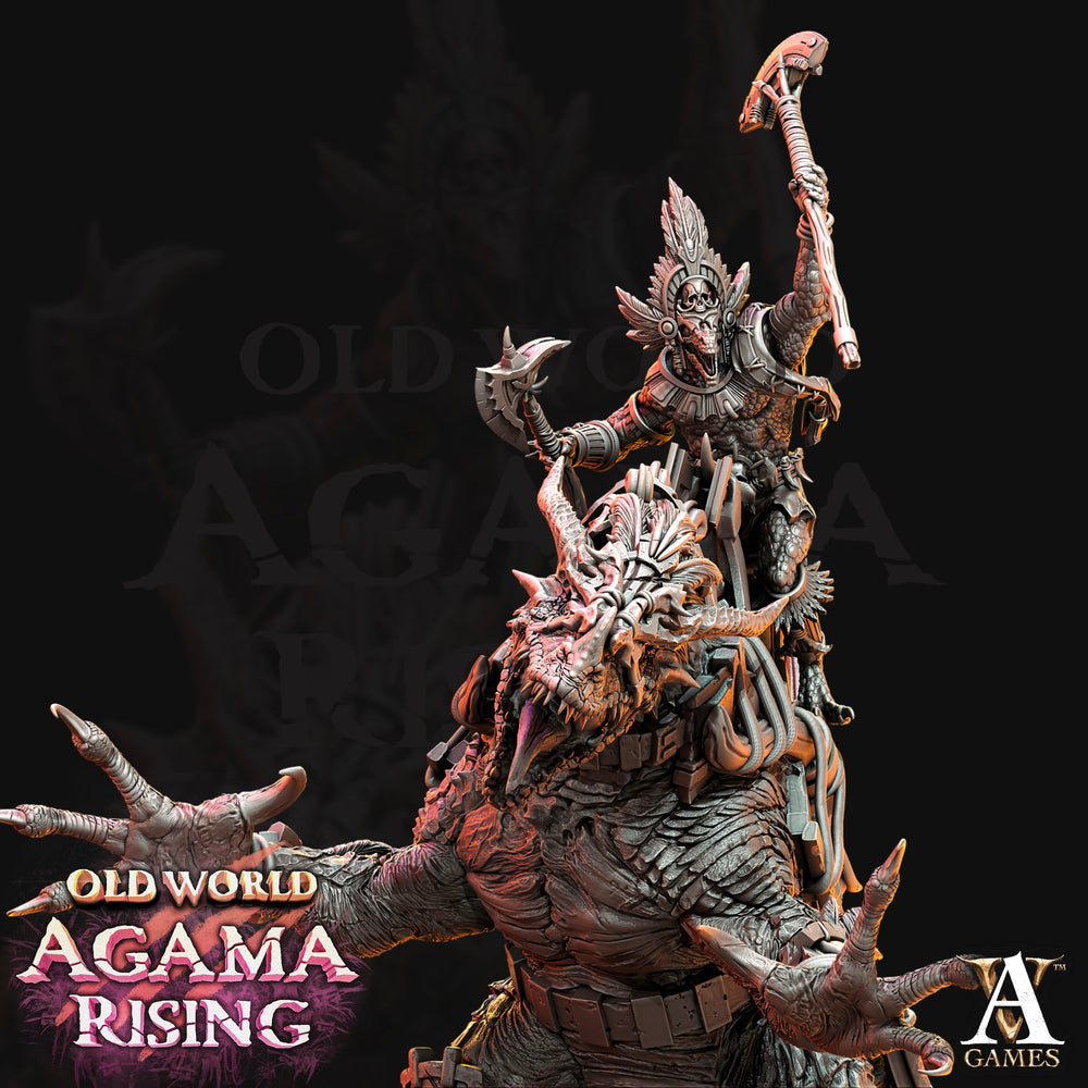 3D Printed Archvillain Games Old World Agama Rising - Mankutter Fleshripper Rider 28mm 32mm D&D (Online Only)