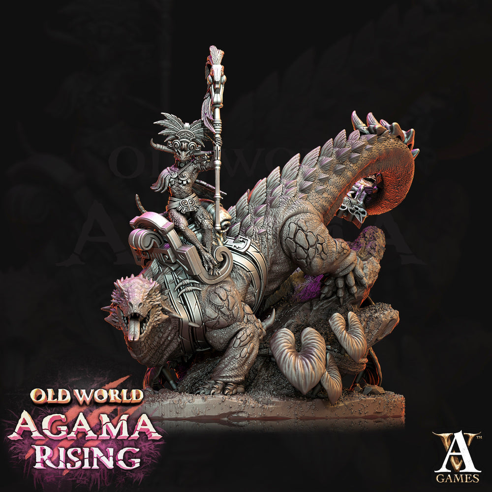 3D Printed Archvillain Games Old World Agama Rising - Mato Riders 28mm 32mm D&D (Online Only)