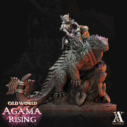 3D Printed Archvillain Games Old World Agama Rising - Mato Riders 28mm 32mm D&D (Online Only)