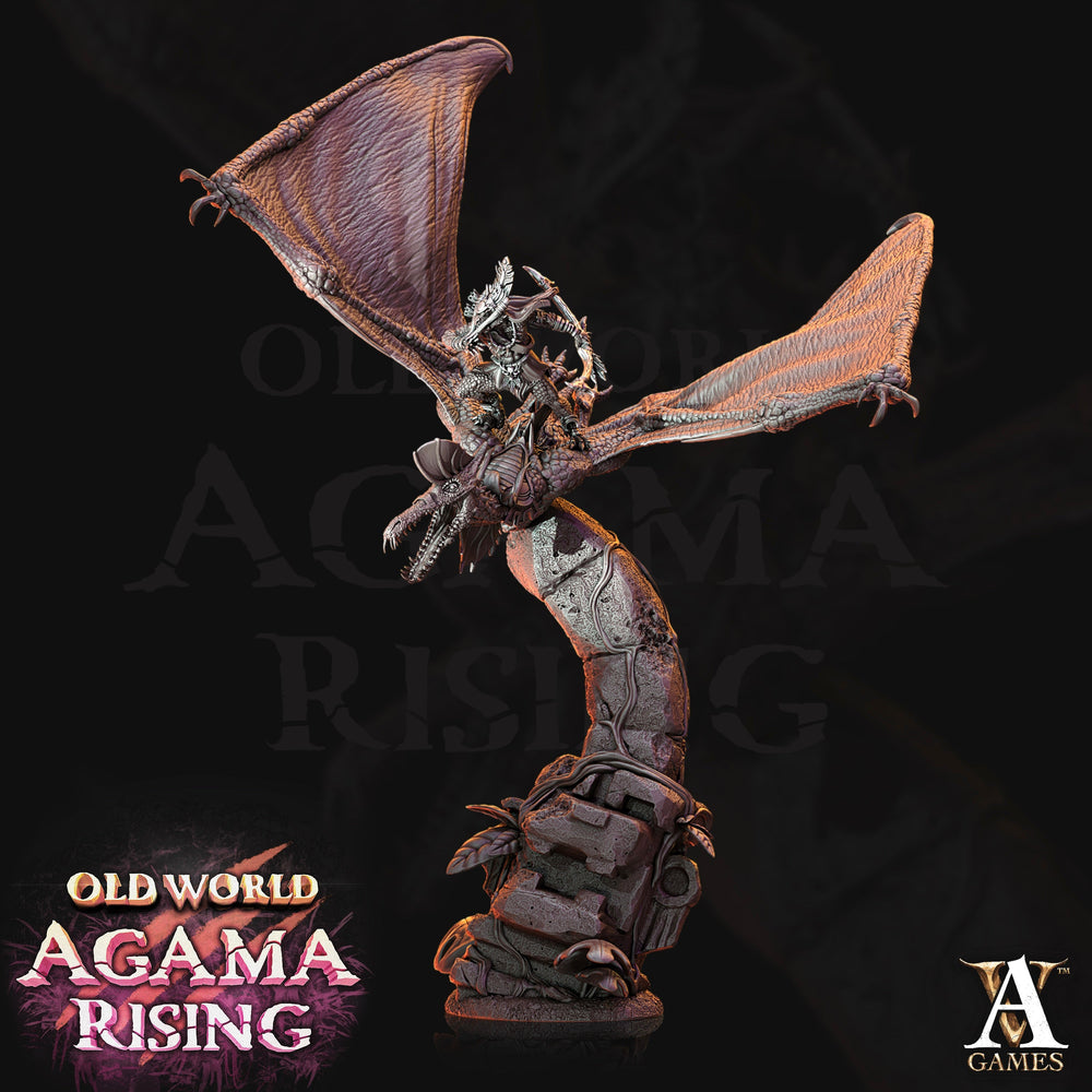 3D Printed Archvillain Games Old World Agama Rising - Quetzal Riders 28mm 32mm D&D (Online Only)