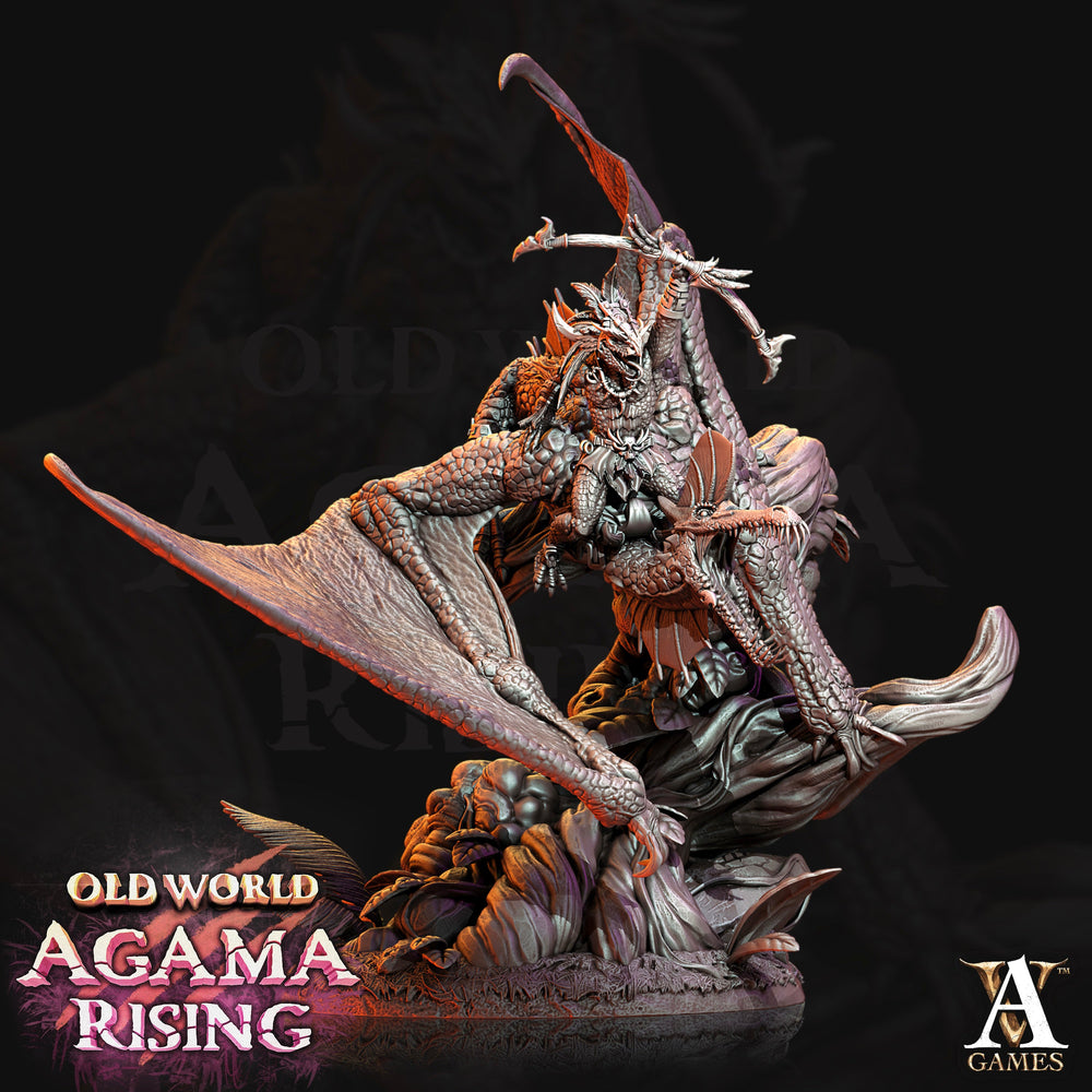3D Printed Archvillain Games Old World Agama Rising - Quetzal Riders 28mm 32mm D&D (Online Only)