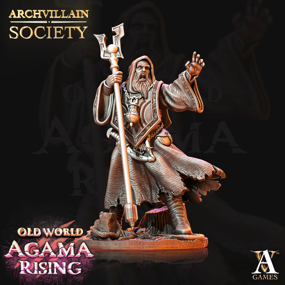 3D Printed Archvillain Games Archvillain Society Vol 2 Rupert - Mage Fanatic  28mm 32mm D&D (Online Only)
