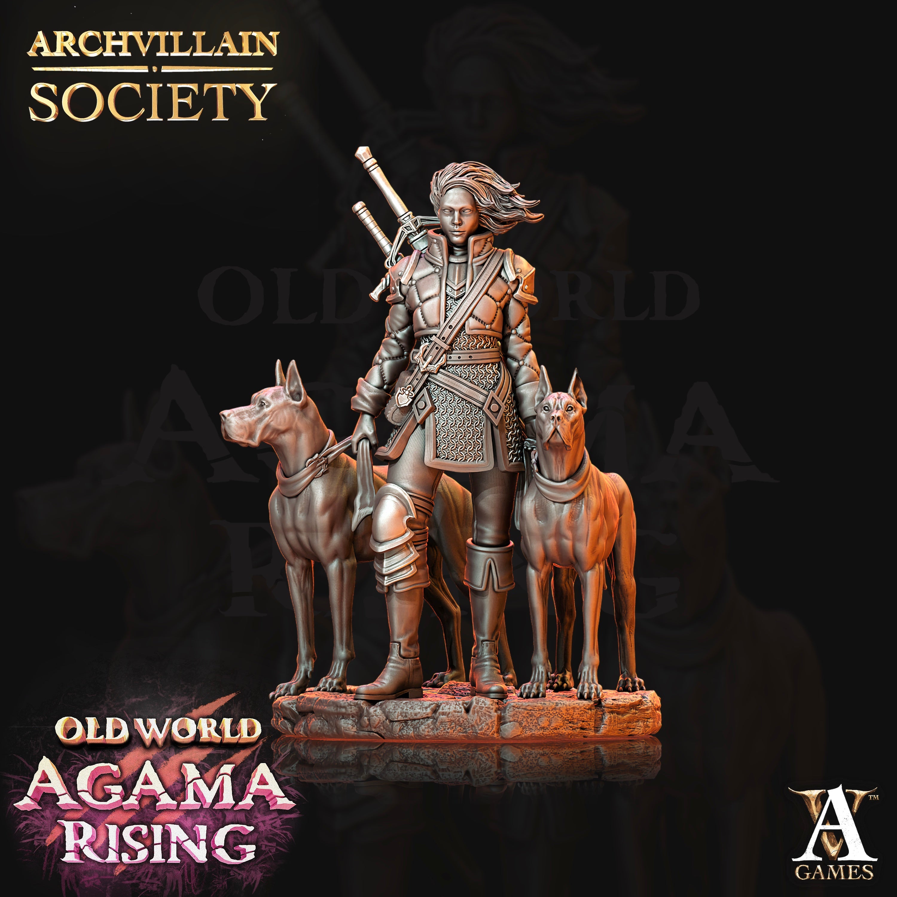 3D Printed Archvillain Games  Archvillain Society Vol 2 Tanya - Hound Master 28 32mm D&D (Online Only)