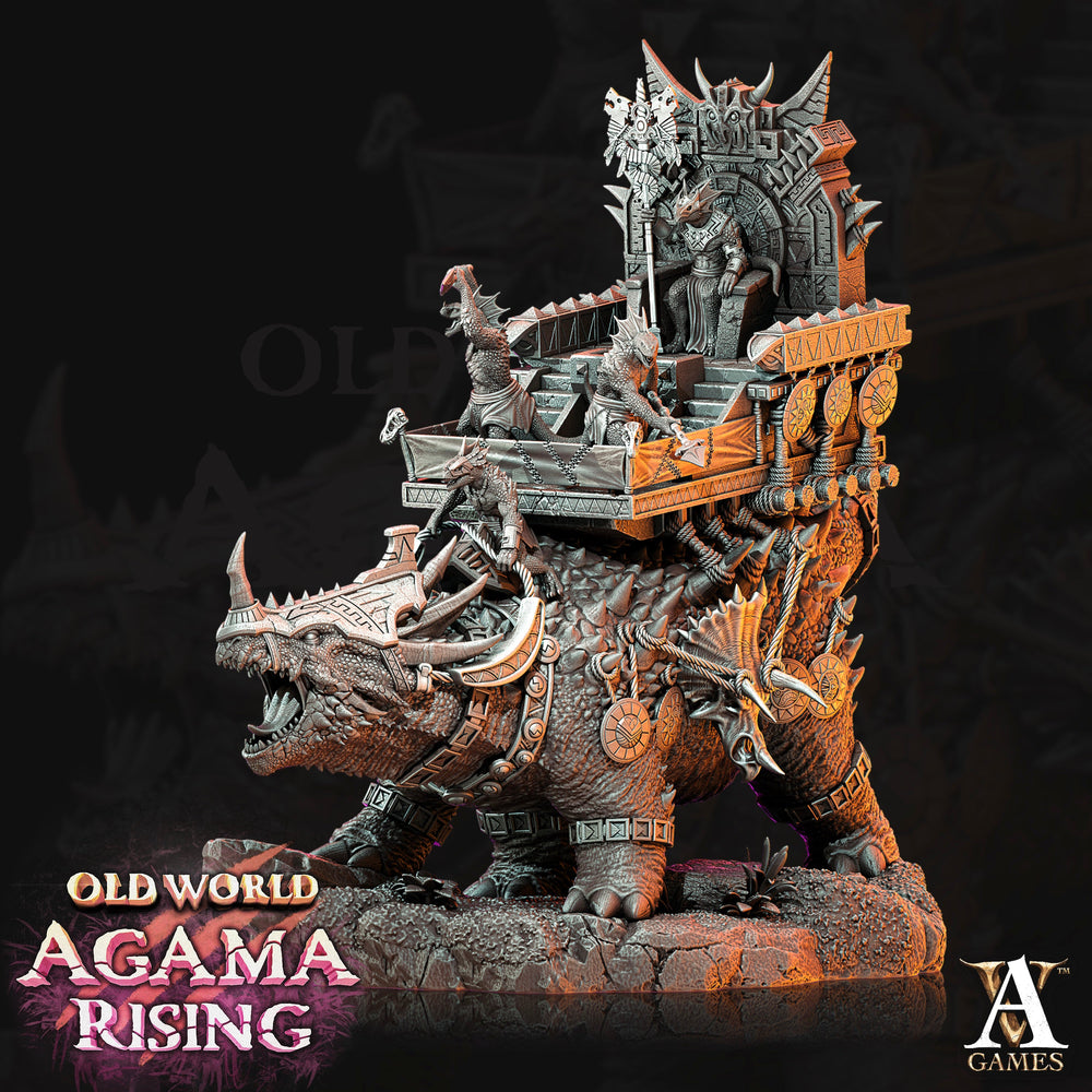 3D Printed Archvillain Games Old World Agama Rising - Titanoceratus Warband 28mm 32mm D&D (Online Only)