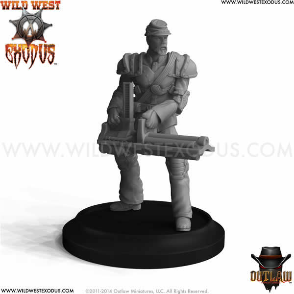 OLM064001 Line Troop Miniature with Heavy Weapon Gatling Gun Union (ONLINE ORDER ONLY)