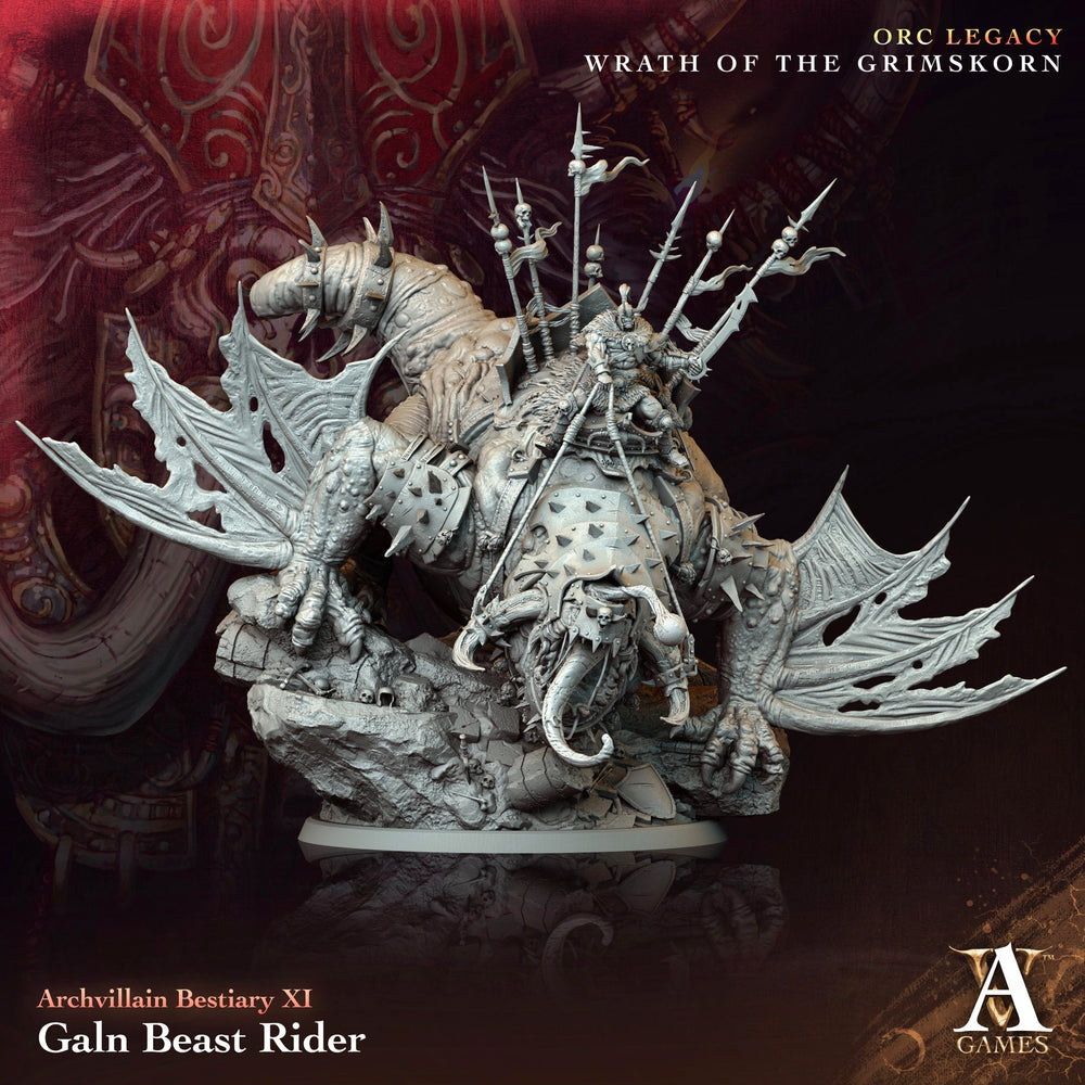 3D Printed Archvillain Games Galn Beast Rider Archvillain Bestiary Vol XI 28 32mm D&D (Online Only)