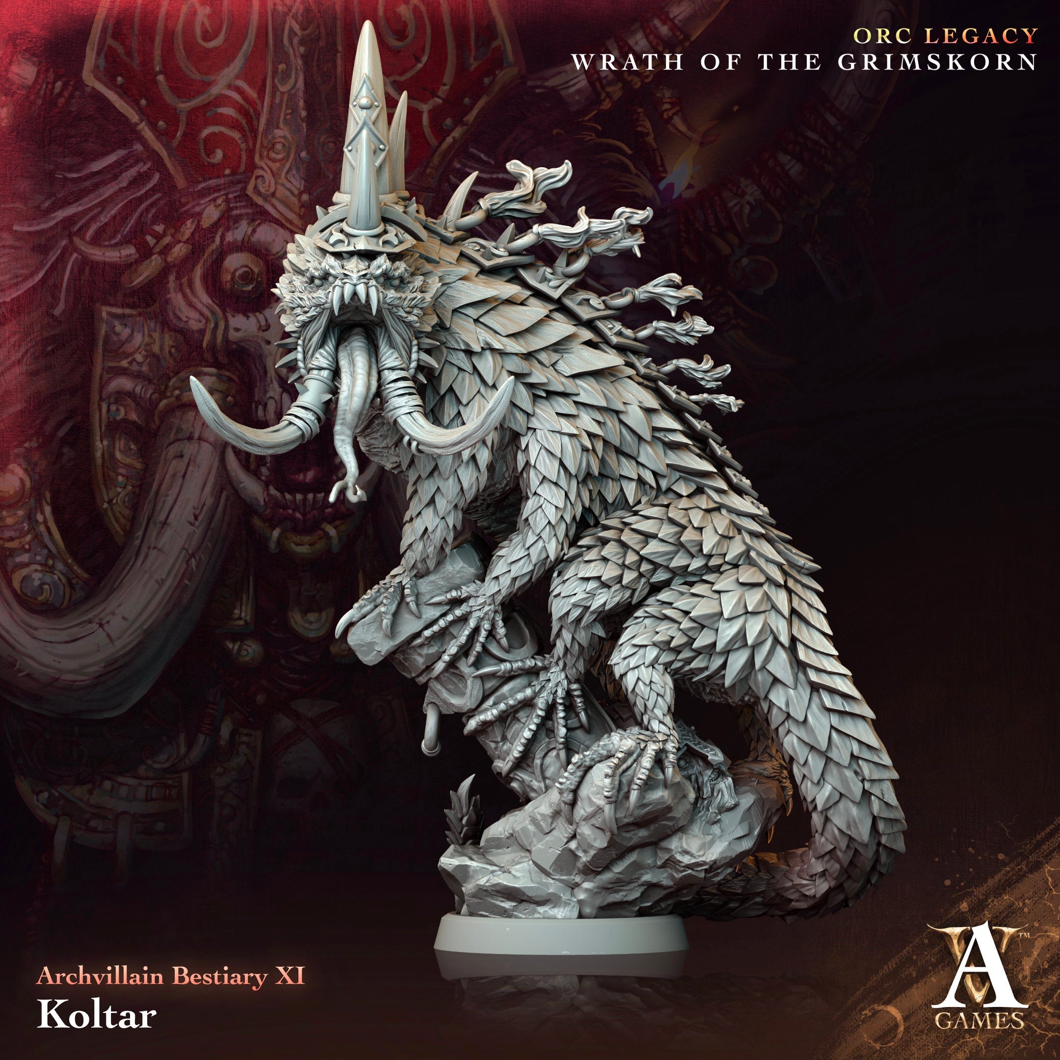 3D Printed Archvillain Games Koltar Archvillain Bestiary Vol XI 28 32mm D&D (Online Only)