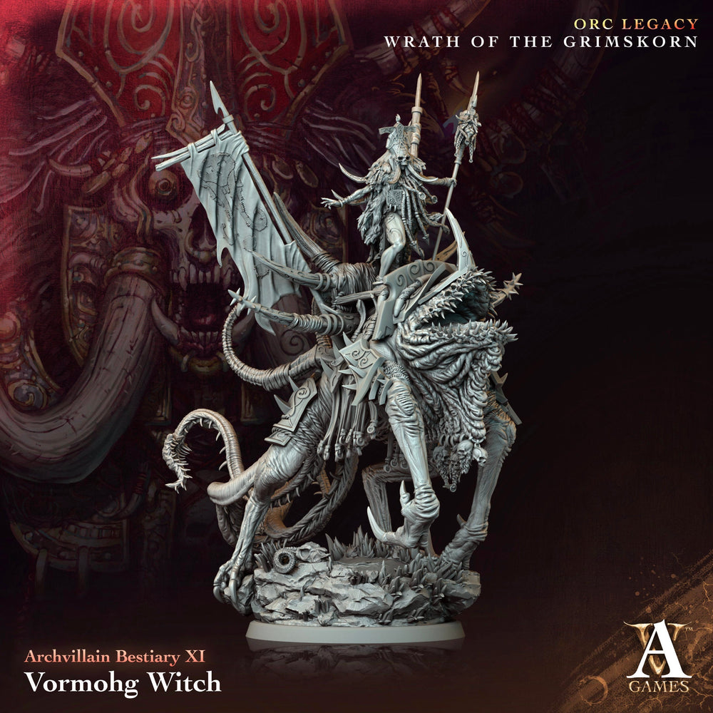 3D Printed Archvillain Games Vormohg Witch Archvillain Bestiary Vol XI 28 32mm D&D (Online Only)