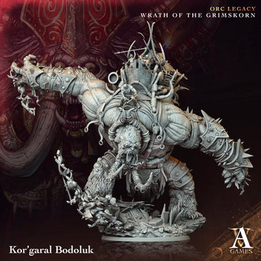 3D Printed Archvillain Games Kor’garal Bodoluk Orc Legacy Wrath of the Grimskorn 28 32mm D&D (Online Only)