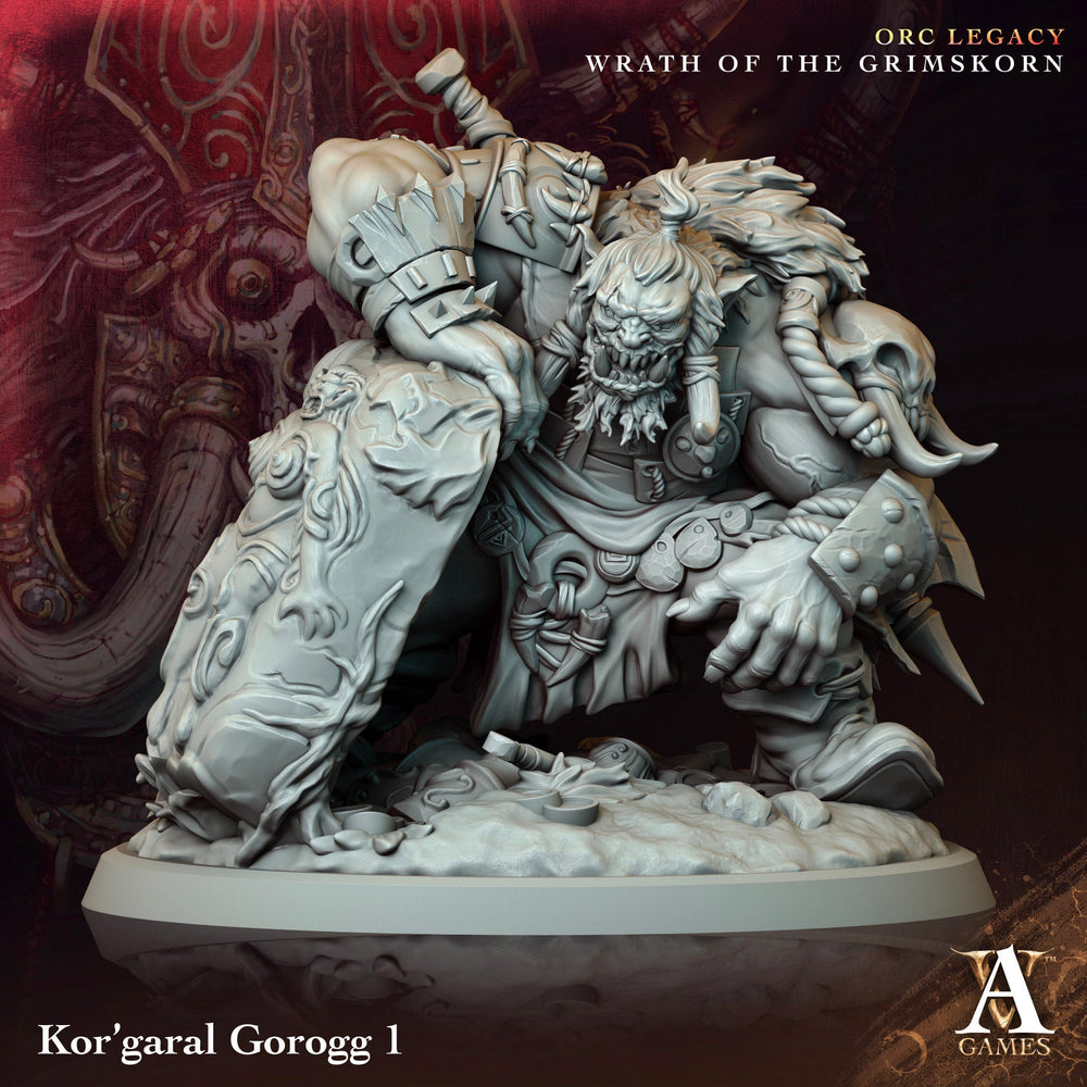 3D Printed Archvillain Games Kor'garal Gorogg Orc Legacy Wrath of the Grimskorn 28 32mm D&D (Online Only)