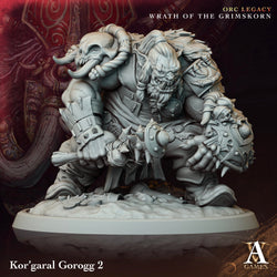 3D Printed Archvillain Games Kor'garal Gorogg Orc Legacy Wrath of the Grimskorn 28 32mm D&D (Online Only)