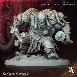 3D Printed Archvillain Games Kor'garal Gorogg Orc Legacy Wrath of the Grimskorn 28 32mm D&D (Online Only)