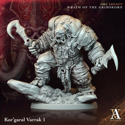 3D Printed Archvillain Games Kor'garal Varrak Orc Legacy Wrath of the Grimskorn 28 32mm D&D (Online Only)