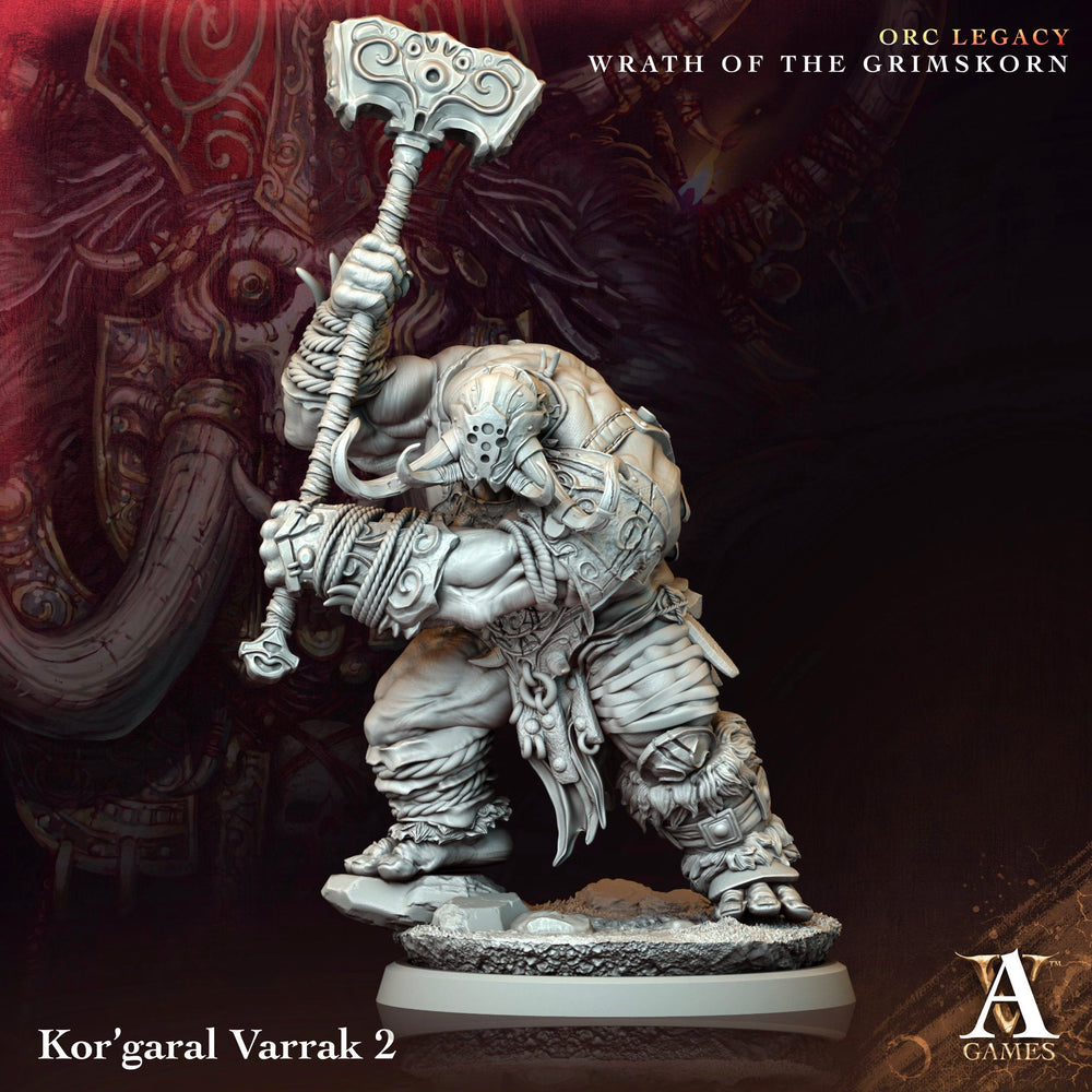 3D Printed Archvillain Games Kor'garal Varrak Orc Legacy Wrath of the Grimskorn 28 32mm D&D (Online Only)