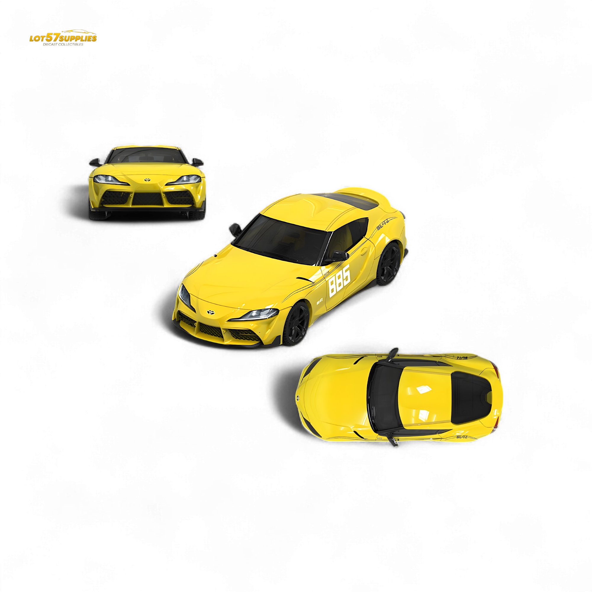 (Pre-Order) OM Model Toyota supra A90 Initial D MT CHOST in Yellow 1:64 (ONLINE ORDER ONLY)