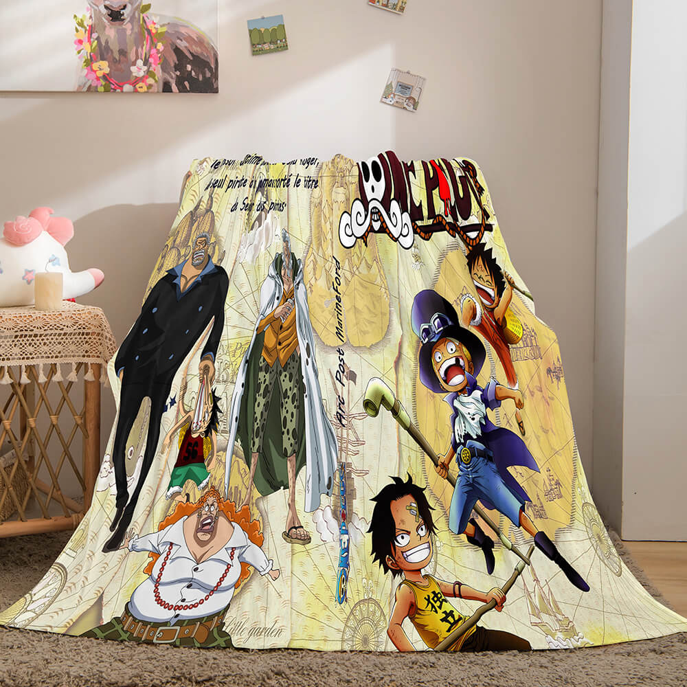 ONE PIECE Cosplay Soft Flannel Fleece Throw Blanket (Online Order Only)