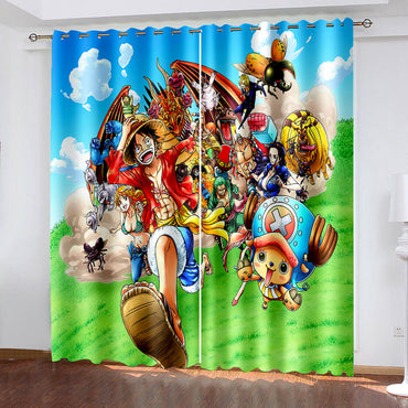 ONE PIECE Curtains Pattern Blackout Window Drapes (Online Order Only)