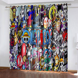 ONE PIECE Curtains Pattern Blackout Window Drapes (Online Order Only)