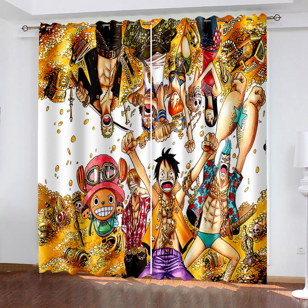 ONE PIECE Curtains Pattern Blackout Window Drapes (Online Order Only)