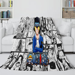 ONE PIECE Throw Flannel Blanket Soft Cozy All Seasons for Sofa Bed (Online Order Only)