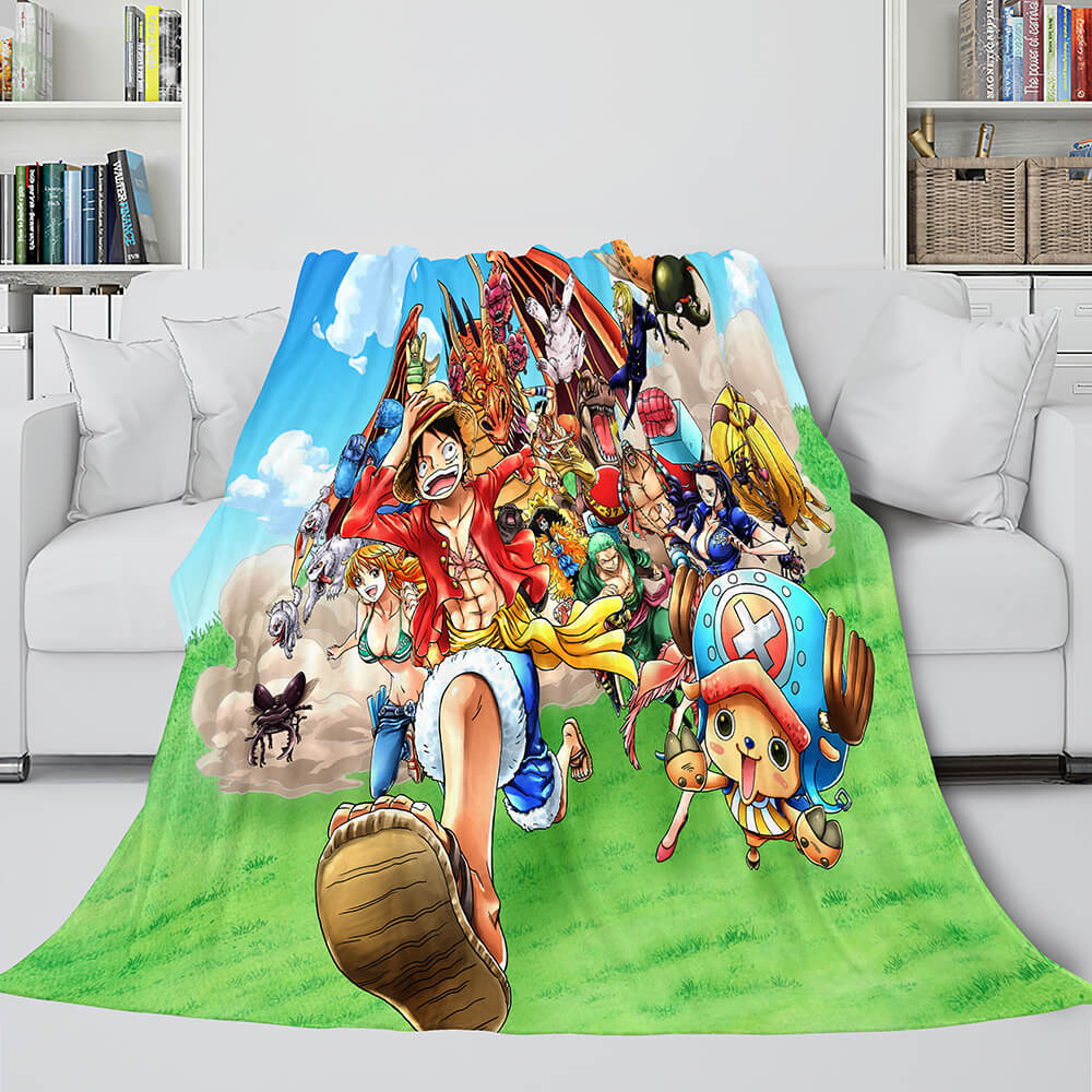 ONE PIECE Throw Flannel Blanket Soft Cozy All Seasons for Sofa Bed (Online Order Only)