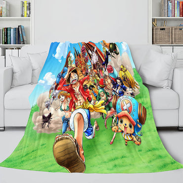 ONE PIECE Throw Flannel Blanket Soft Cozy All Seasons for Sofa Bed (Online Order Only)
