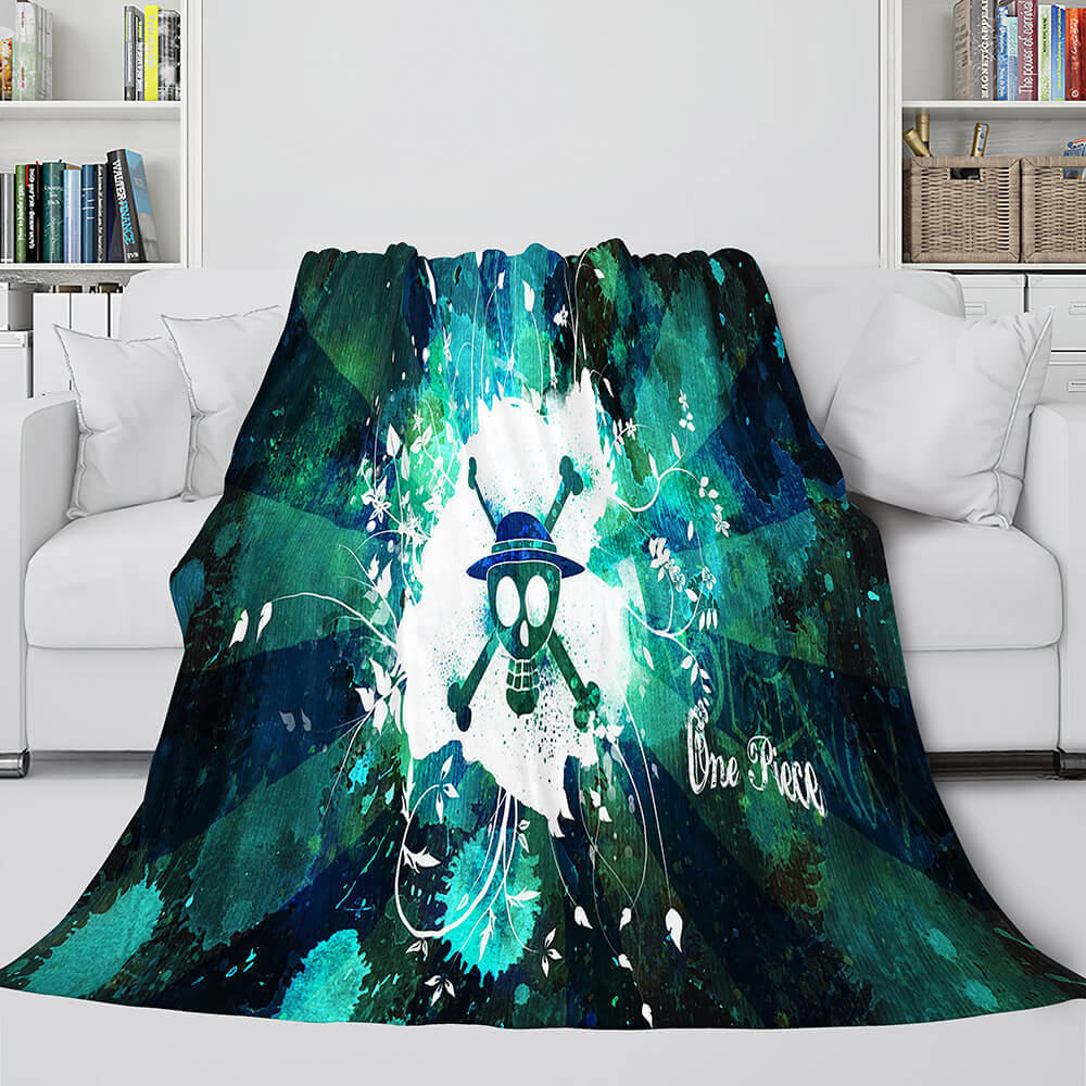 ONE PIECE Throw Flannel Blanket Soft Cozy All Seasons for Sofa Bed (Online Order Only)