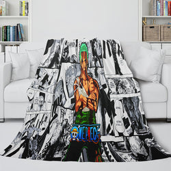 ONE PIECE Throw Flannel Blanket Soft Cozy All Seasons for Sofa Bed (Online Order Only)
