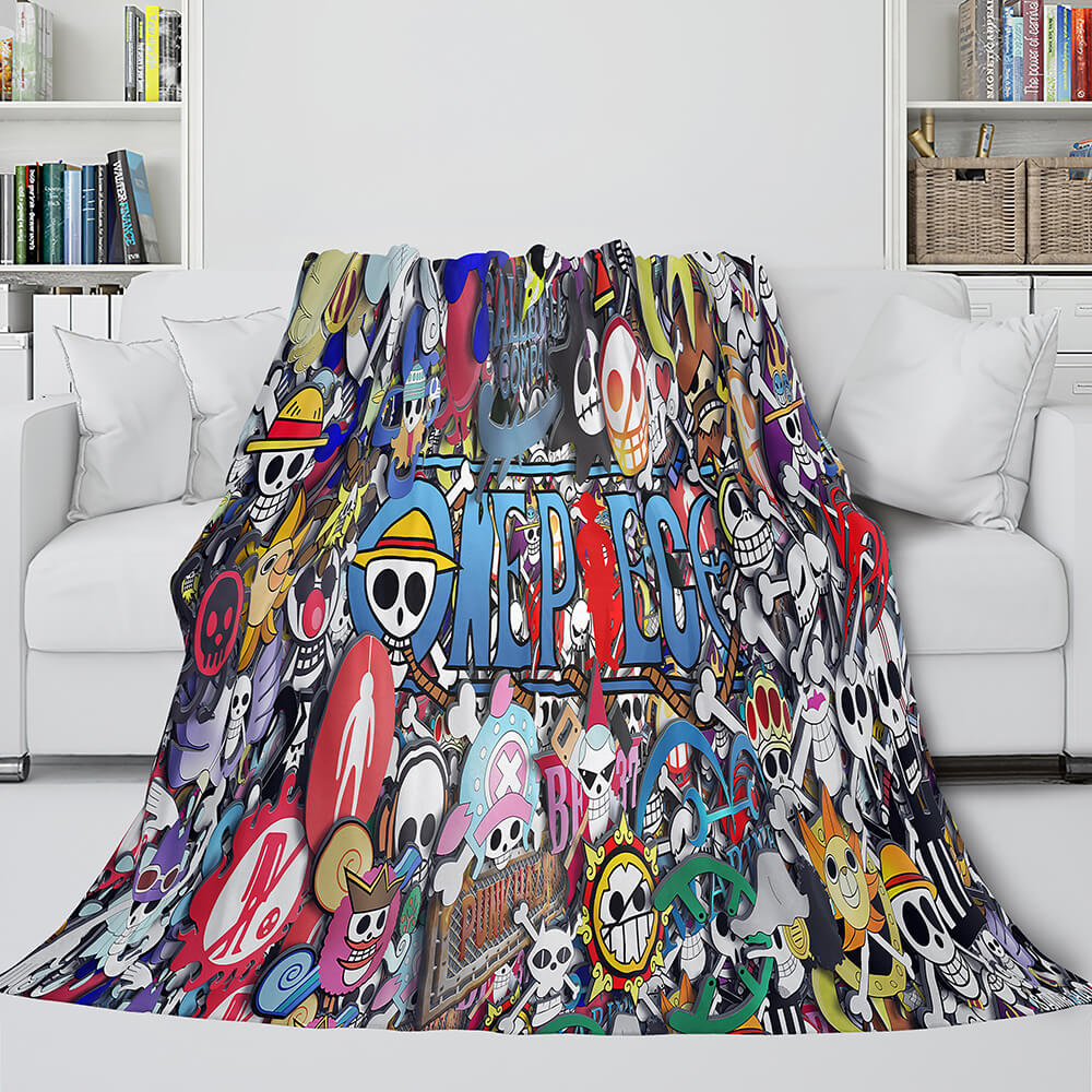 ONE PIECE Throw Flannel Blanket Soft Cozy All Seasons for Sofa Bed (Online Order Only)