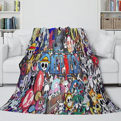 ONE PIECE Throw Flannel Blanket Soft Cozy All Seasons for Sofa Bed (Online Order Only)