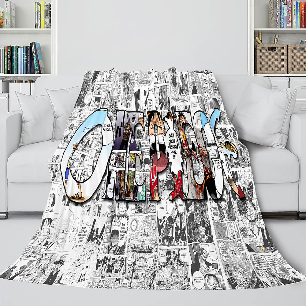 ONE PIECE Throw Flannel Blanket Soft Cozy All Seasons for Sofa Bed (Online Order Only)