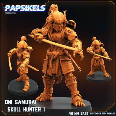3D Printed Papsikels Oni Samurai Skull Hunter Set SEPTEMBER 2024 SCIFI 28mm 32mm (Online Only)