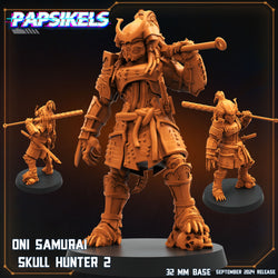 3D Printed Papsikels Oni Samurai Skull Hunter Set SEPTEMBER 2024 SCIFI 28mm 32mm (Online Only)