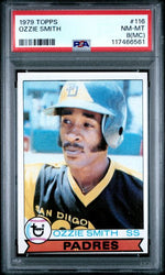 Graded 1979 Topps Ozzie Smith #116 Rookie RC Baseball Card PSA 8 Near Mint-Mint (ONLINE ORDER ONLY)