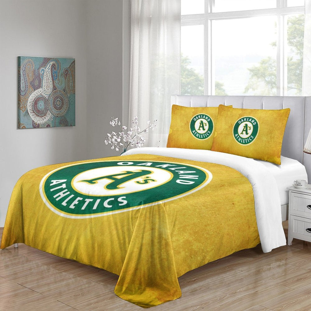 Oakland Athletics Bedding Set Quilt Cover Without Filler (Online Order Only)