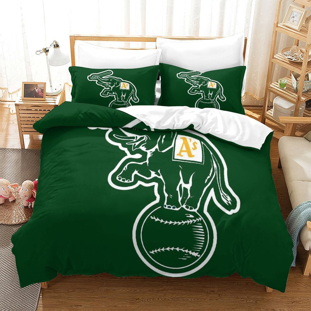 Oakland Athletics Bedding Set Quilt Cover Without Filler (Online Order Only)