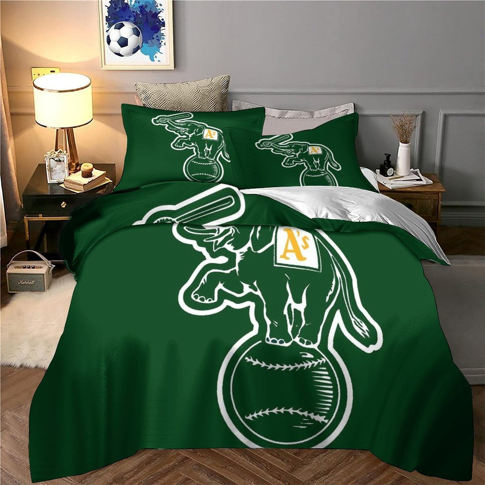 Oakland Athletics Bedding Set Quilt Cover Without Filler (Online Order Only)