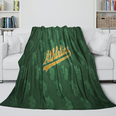 Oakland Athletics Blanket Flannel Throw Room Decoration (Online Order Only)